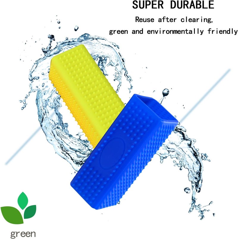 ysofun 2pcs Pet Dog Cat Hair Remover, Pet Hair Removal Tool, Hollow Cleaner Brush for car，Interior, Furniture, Sofa (blue and yellow) - Image 5